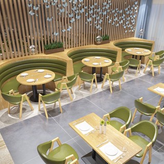 餐桌 飯桌 奶茶店/酒吧/咖啡店/餐廳 簡約咖啡廳休閒自助餐廳半圓卡座沙發甜品奶茶店音樂餐吧桌椅組閤