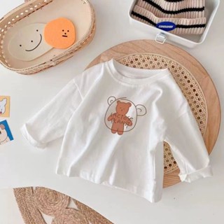 ✨HELLOBABY童裝店✨ 百搭衣服 2023春秋內搭長袖T恤百搭上衣打底衫嬰兒t恤長袖上衣衫圓領衫 童裝 長袖上衣