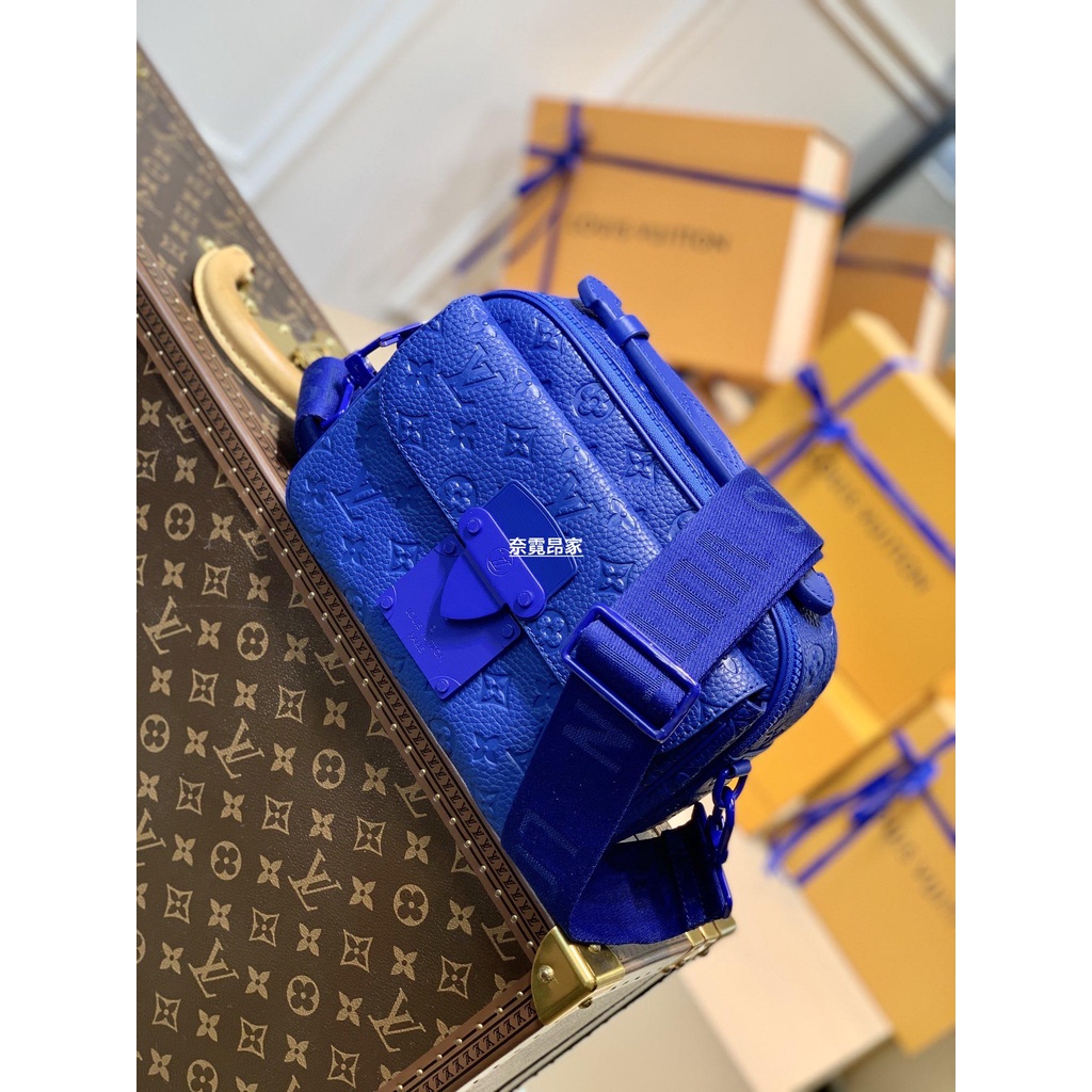 二手Louis Vuitton LV S Lock 郵差包 M58488藍色