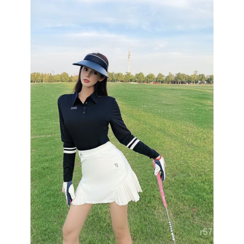 精選好物 高爾夫服裝女秋款高爾夫長袖女顯瘦韓版高爾夫長袖女golf球服 J4SR