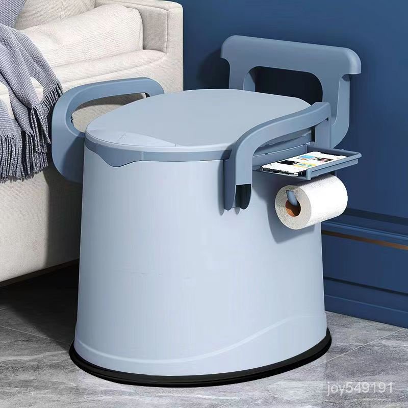 可移動馬桶 孕婦老人坐便器 便攜式老年人帶扶手尿桶 傢用坐便椅室內