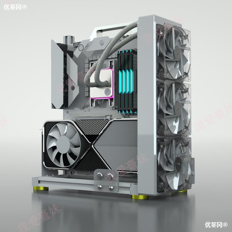 開放機箱架 異形機殼 360水冷 支持X79 電腦機殼 [臺妹abbx]   ITX 組裝機殼 X99雙路 M