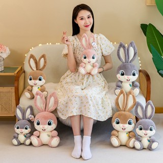 可愛模擬小兔子玩偶兒童陪睡覺抱枕卡通兔子安撫佈娃娃生日禮物女生