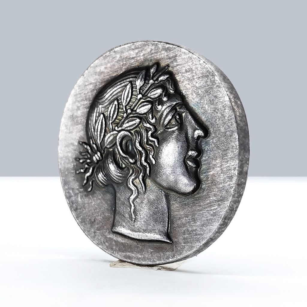 希臘女神雄獅幣復古風羅馬銀幣 神話題材微雕藝術品金屬硬幣禮物