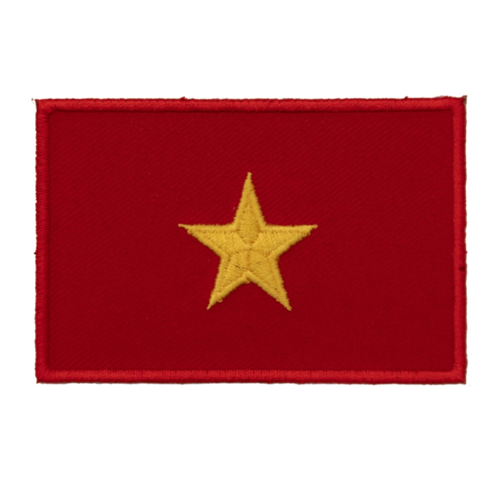 【A-ONE】VIETNAM  越南 國旗 刺繡布章 刺繡徽章 熨斗袖標 布藝識別章 熱燙燙布貼 熱燙士氣章 熨燙背膠