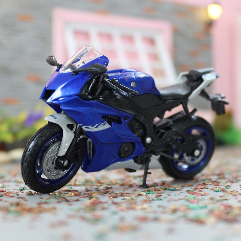 浮魚小舖 威利1:18雅馬哈R6模型YAMAHA2020YZFR6重機車仿真合金摩托車模型