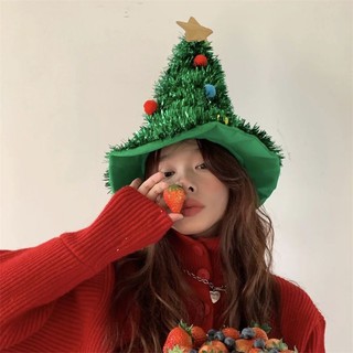 臺灣發貨 小紅書韓國ins風 聖誕樹帽 聖誕樹帽子 聖誕節頭飾 聖誕帽 耶誕帽 聖誕節 頭飾 聖誕樹 帽子 聖誕節髮飾