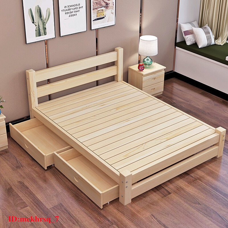 下殺【品質家俱】含運 代客安裝 定制 兒童實木床雙人床單人床1.8米大床1.5米成人床1.2米1米松木家具