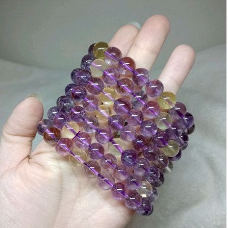 《SHIN》紫黃晶 ‼️入門款‼️ 有綿有雜 紫水晶 黃水晶 手環/手串/手珠/手鍊 水晶 水晶批發