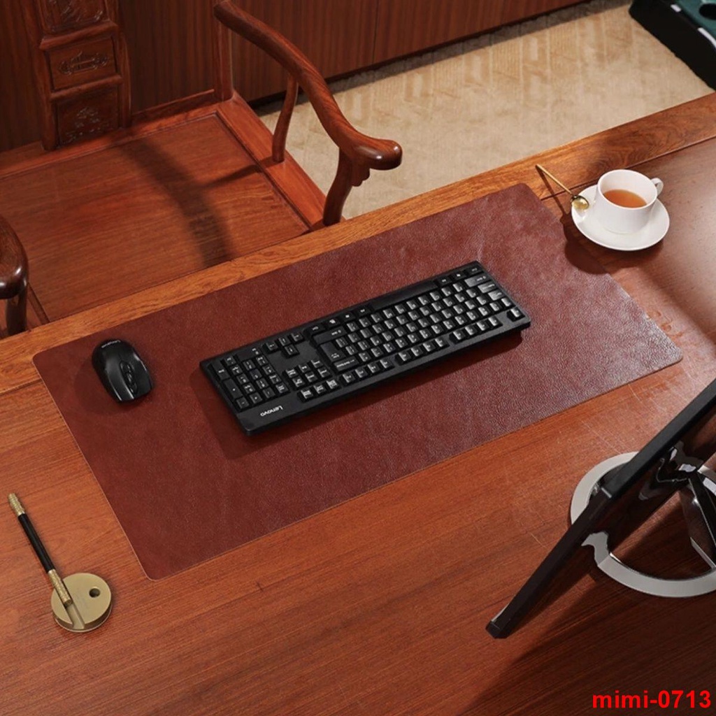 頭層油蠟牛皮桌墊超大真皮鼠標墊皮革墊辦公寫字墊電腦書桌可定制