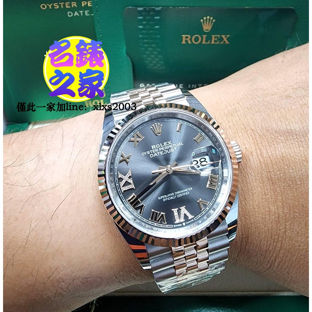 ROLEX 勞力士 126231 灰面 鑽刻 22年 珠帶 Datejust 36mm 126331 玫瑰金