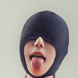 【保密發貨】【臺灣出貨】黑色白色萊卡開口鼻下巴不要拉鏈的頭套 這個有彈力的麵罩情趣玩具sm玩具成人專區情趣內衣頭套
