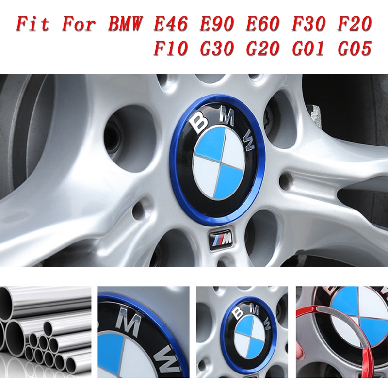 ✨4片 寶馬輪轂蓋裝飾圈 BMW輪轂裝飾貼 輪框貼 汽車 金屬貼 E46 E90 E60 F10 F30 G20 G30