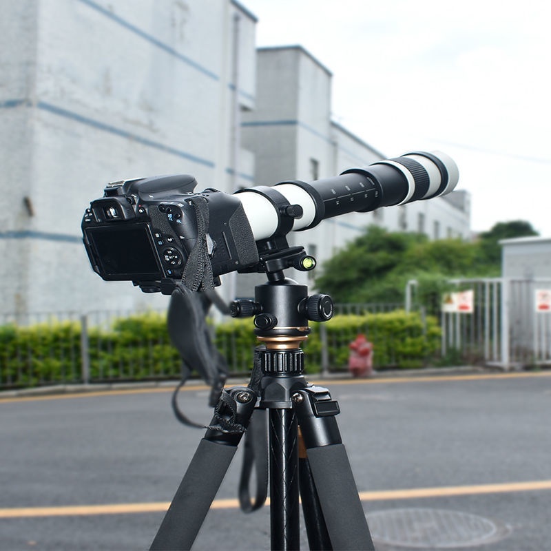 相機配件#420-1600mm F8.3手動鏡頭2增倍鏡長焦變焦望遠單反探月拍鳥