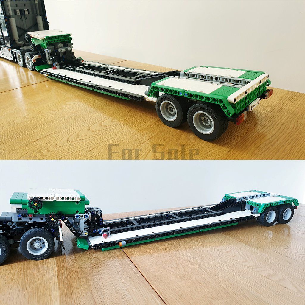 工程車積木 MOC-40369 矮板半掛運輸拖車 適配多種車頭 兼容樂高國產拼裝積木