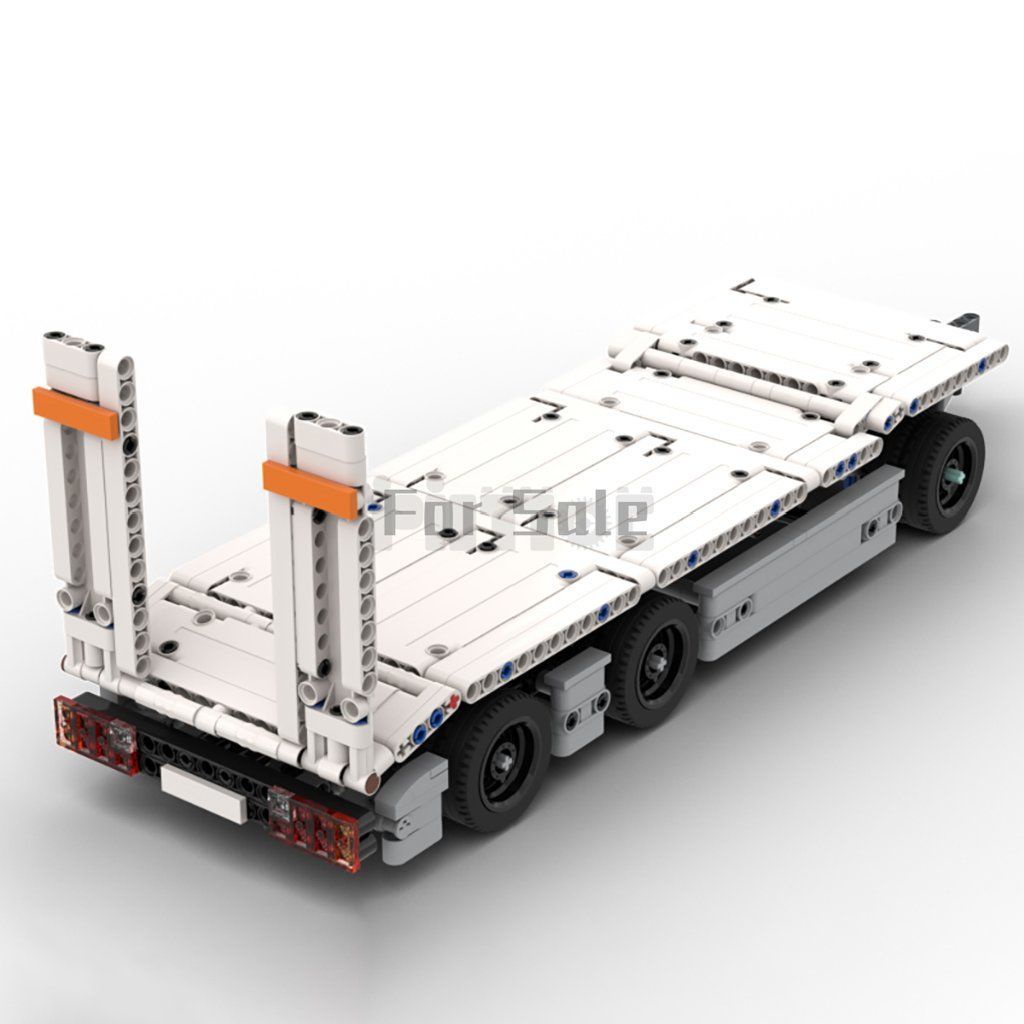 工程車積木 MOC-87649 福林格平板拖車 國產拼裝積木 益智玩具車模 兼容樂高