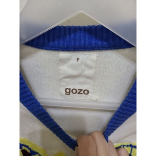 全新gozo 藍白針織上衣