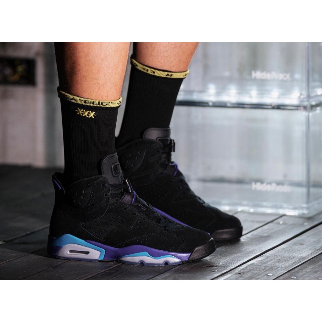 Air Jordan 6 “Aqua”黑紫 減震 籃球鞋 男鞋
