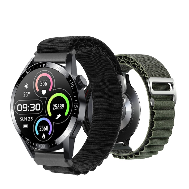 錢記-適用於 阿波羅 City X9 尼龍編織錶帶 智慧手錶 腕帶 APG-40 尼龍織物 手錶帶