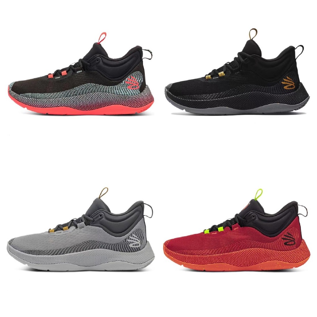 正版代購UA Armour Curry HOVR Splash 黑紅 柯瑞 庫里簡版 緩震耐磨防滑 男子實戰籃球鞋運動鞋