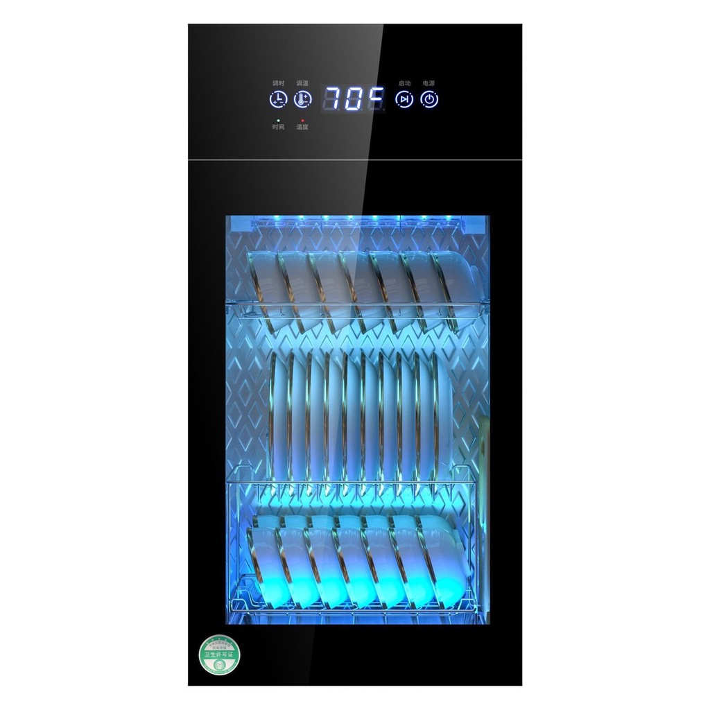 220V（需搭配變壓器）立式消毒櫃 傢用碗櫃 紫外綫高溫消毒熱風烘幹免瀝水三層消毒櫃
