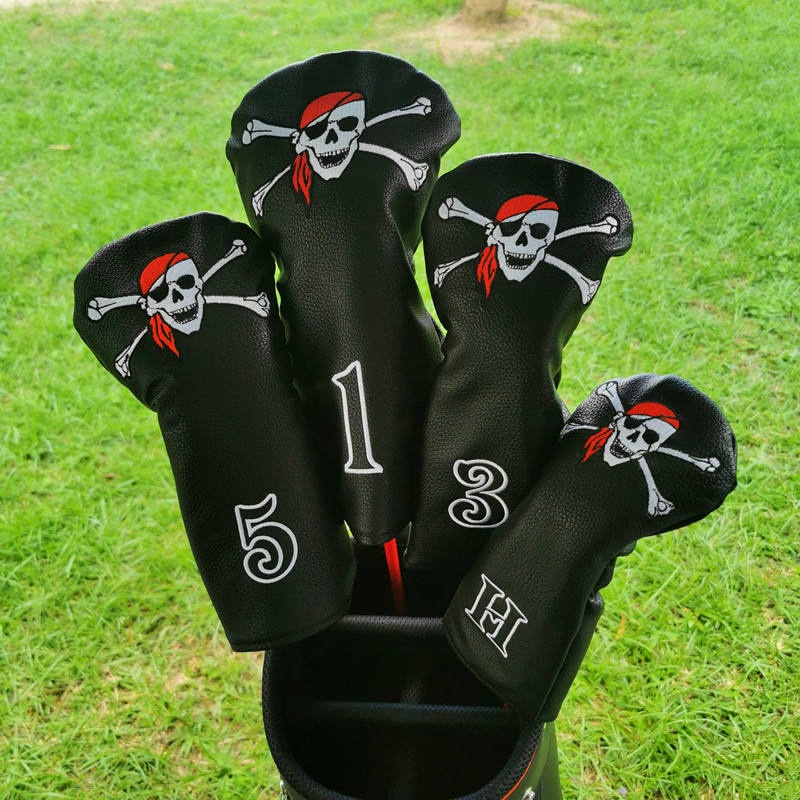 出口高爾夫球木杆套簡約一號木桿頭套保護套骷髏頭個性golf球杆套GT052