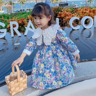 🍭小朋友🍭女童童裝 洋裝 純棉 春裝 新款 寶寶 公主裙 春秋 韓版 碎花裙 宮廷裝 禮服 洋裝 兒童裙子 爆款熱賣