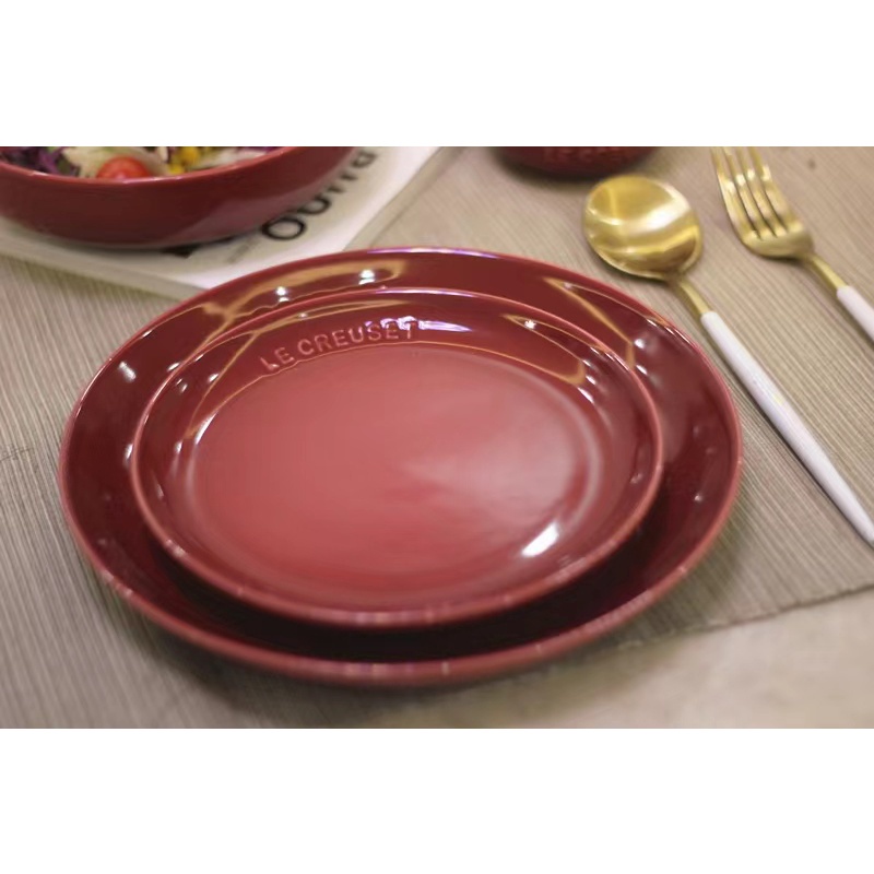 《若水🎀》法國LE CREUSET酷彩花蕾餐具碗盤系列7英寸深盤18cm