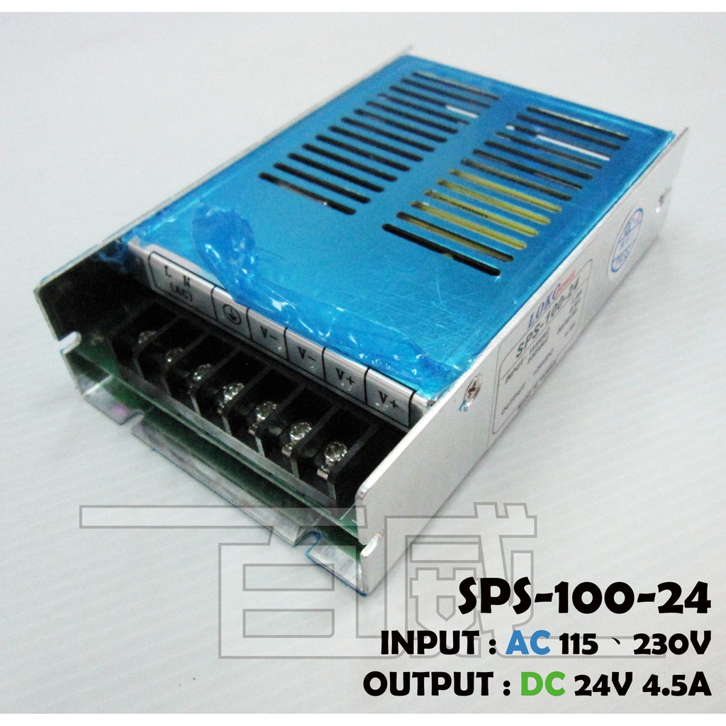 高雄[百威電子] 附發票 台灣製 SPS-100-24 LOKO 24V 4.5A工業用交換式電源供應器 變壓器
