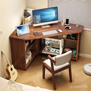✨精選傢具🏡實木小型 轉角電腦桌 臺式傢用辦公桌 簡易臥室墻角書桌 學生寫字桌子