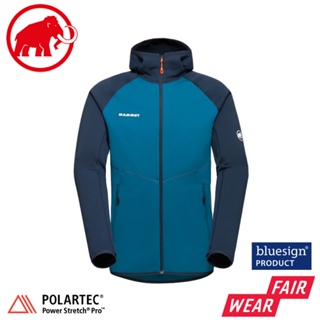 【MAMMUT 長毛象 男 Aconcagua ML Hooded 刷毛連帽外套《深冰藍/海洋藍》】1014-04281