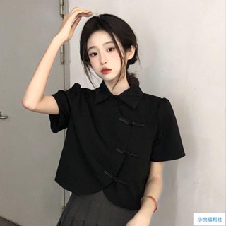 【古風🔥]改良式旗袍上衣 新中式上衣 中國服上衣 中式上衣 新中式 改良版旗袍 短版上衣 夏 旗袍洋裝 短袖旗袍上衣