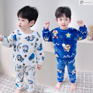 奧特曼絨毛睡衣 冬季加絨睡衣 法蘭絨睡衣 保暖睡衣 兒童珊瑚絨睡衣秋冬季男孩寶寶法蘭絨加厚冬款加絨小童男童家居服