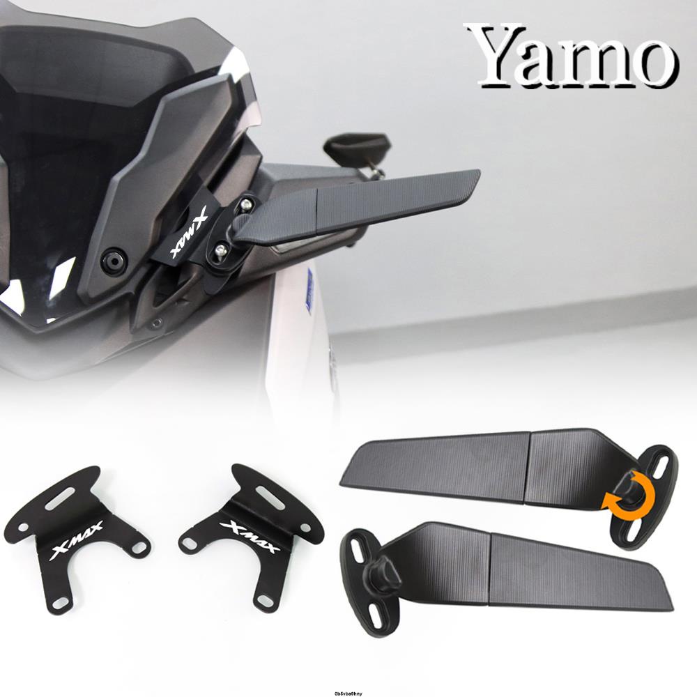 伊 山葉 適用於yamaha XMAX300 X-MAX 300 2023摩托車改裝後視鏡前移支架後視鏡套裝