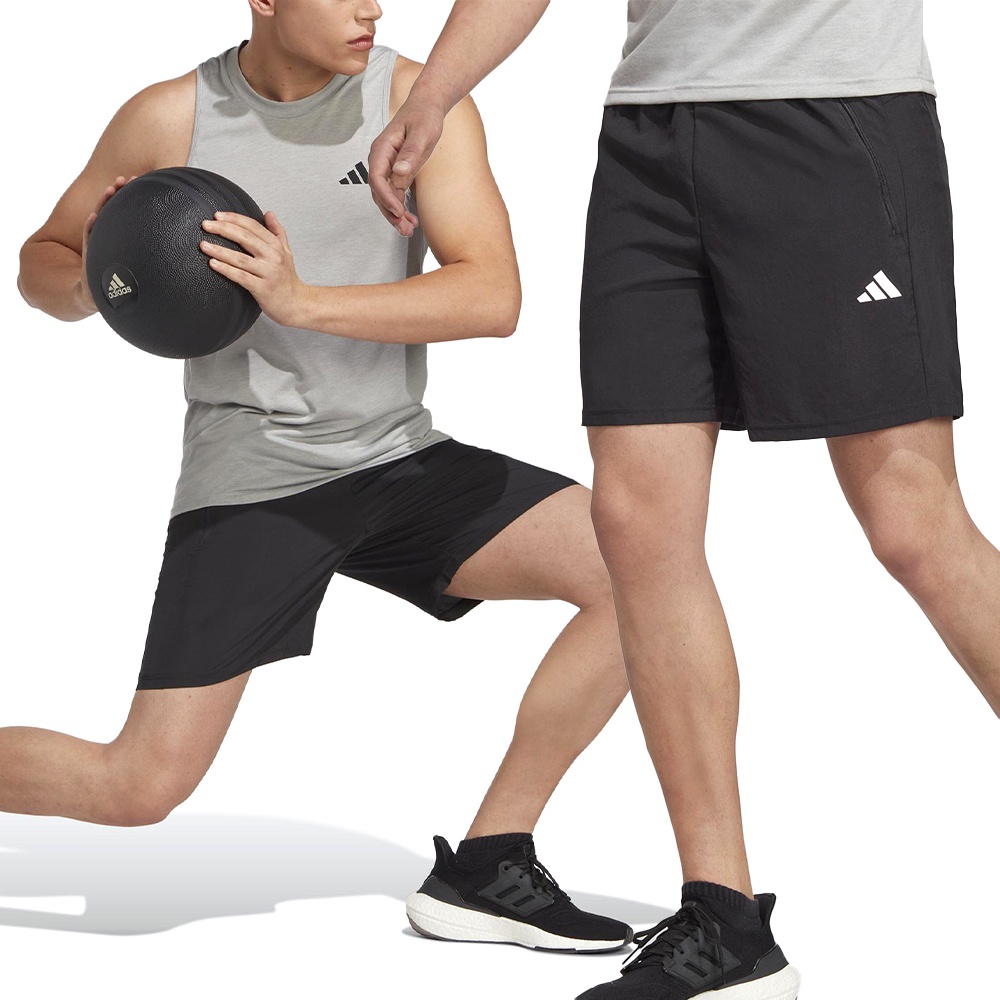 Adidas TR-ES WV SHO 男 黑色 訓練 瑜珈 健身 速乾 排汗 短褲 IC6976