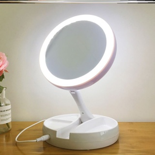 Led Two-sided 10x Magnifying Makeup Mirror Double-sided LED