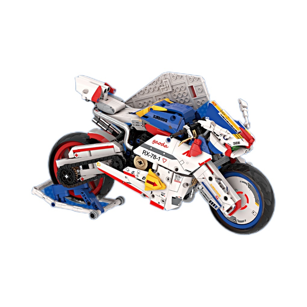 兼容樂高 DK積木 高達元祖RX78摩托機車高難度 便宜益智 拼裝 玩具