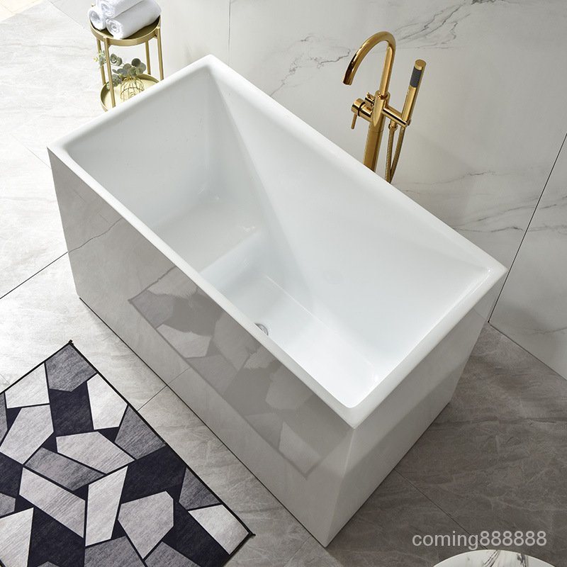 小浴缸  傢用 小戶型  日式  深泡  亞剋力  獨立 一體式 可移動  坐式  超迷你方缸