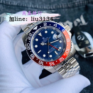 勞力士Rolex手錶格林尼治系列GMT-MasterII男士頂級商務腕錶全自動機械機芯機械錶藍色熒光男錶