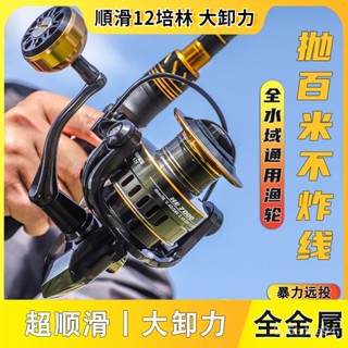 捲線器 遠投捲線器 紡車輪 手煞車捲線器 前打輪 全金屬 路亞輪 海竿 磯釣 海釣 船釣 池釣 溪釣 釣魚用品 HQV