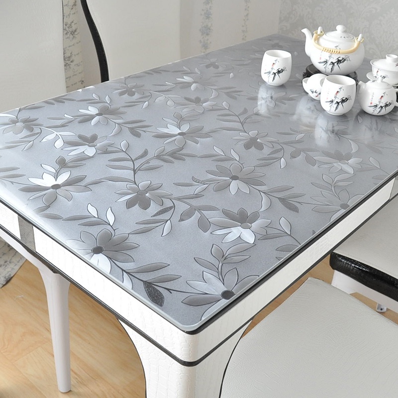 桌布 加厚 pvc 餐桌布 防水 防油 耐高溫 免洗 茶几 墊 塑膠 桌布 透明 磨砂 水晶 板