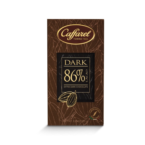 義大利Caffarel 86%黑巧克力片 80g【家樂福】