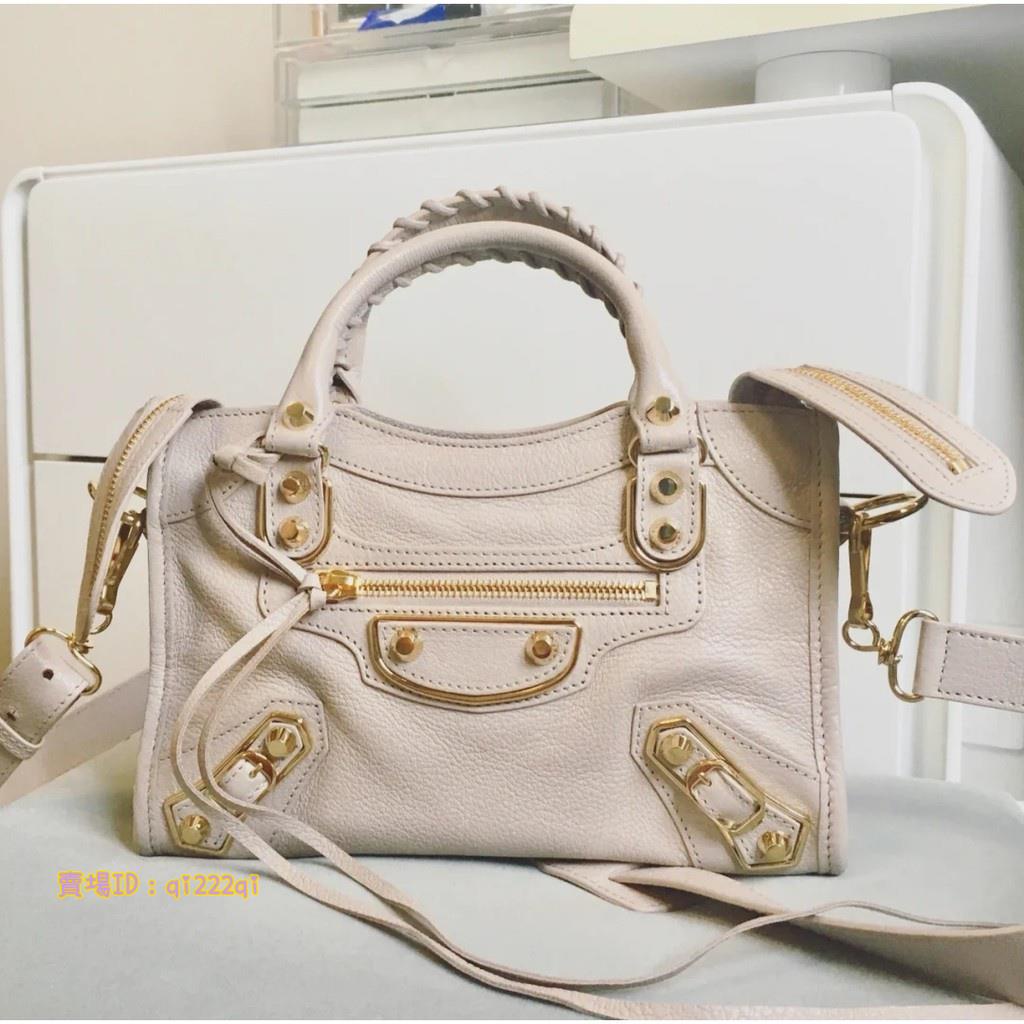 二手精品 BALENCIAGA 巴黎世家 431621 女包city mini金扣 機車包 單肩包 斜跨包 手提包