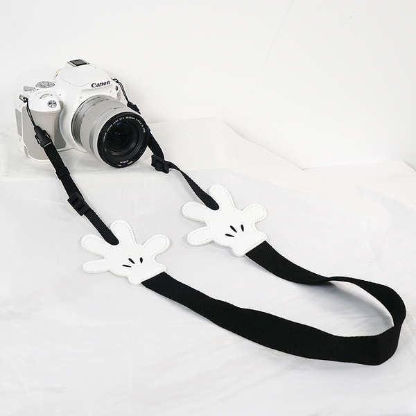 可愛米奇相機肩帶適用於拍立得mini富士佳能R50索尼A6400微單揹帶
