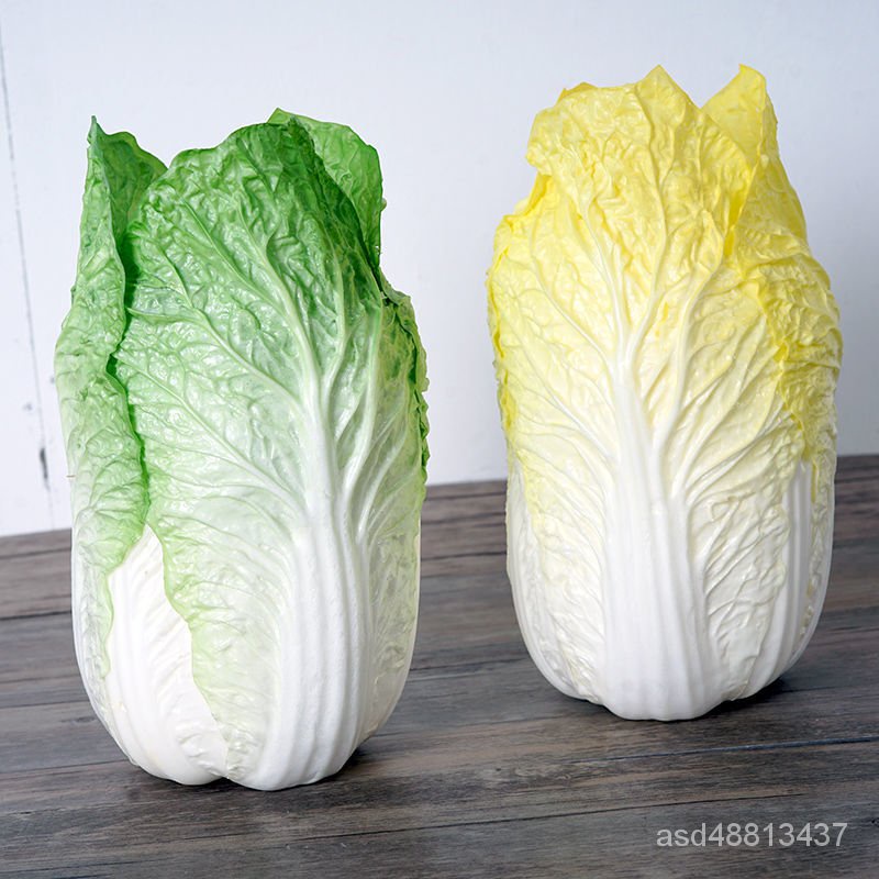 🔥臺灣熱賣/免運🔥仿真蔬菜大白菜模型假蔬菜黃青白菜櫥櫃場景擺件展示攝影裝飾道具 LHXS