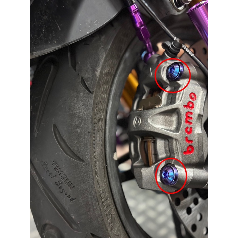 二輪山豬🌟Brembo M50 正鈦螺絲 Stylema M4.34 1098 輻射卡鉗改裝螺絲  輻射卡鉗螺絲 輻射