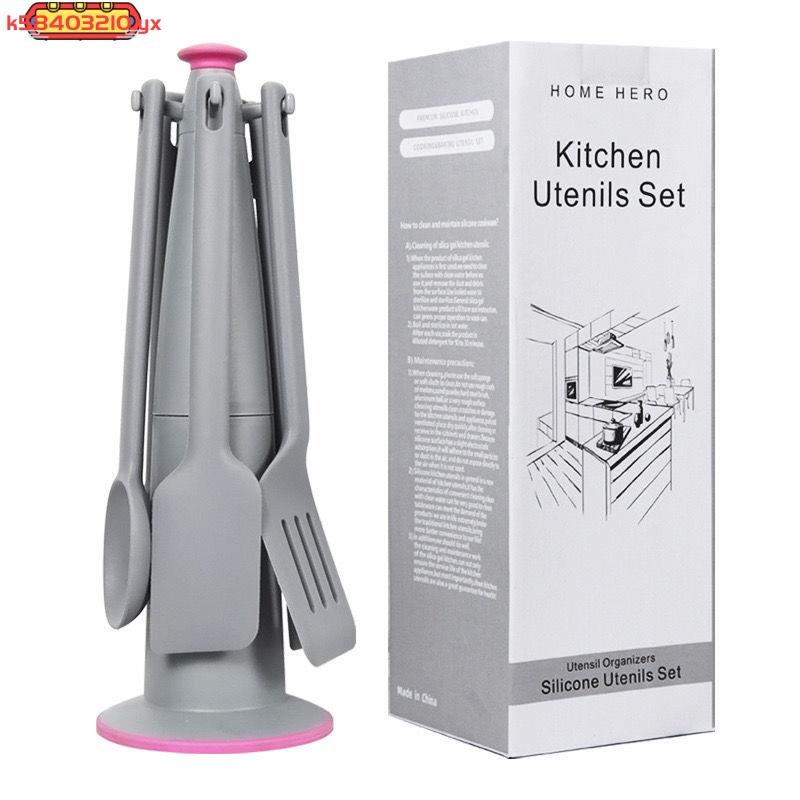 新品＃熱銷中韓式硅膠套裝硅膠勺烹飪6件硅膠鏟子廚房用具家用單位禮品