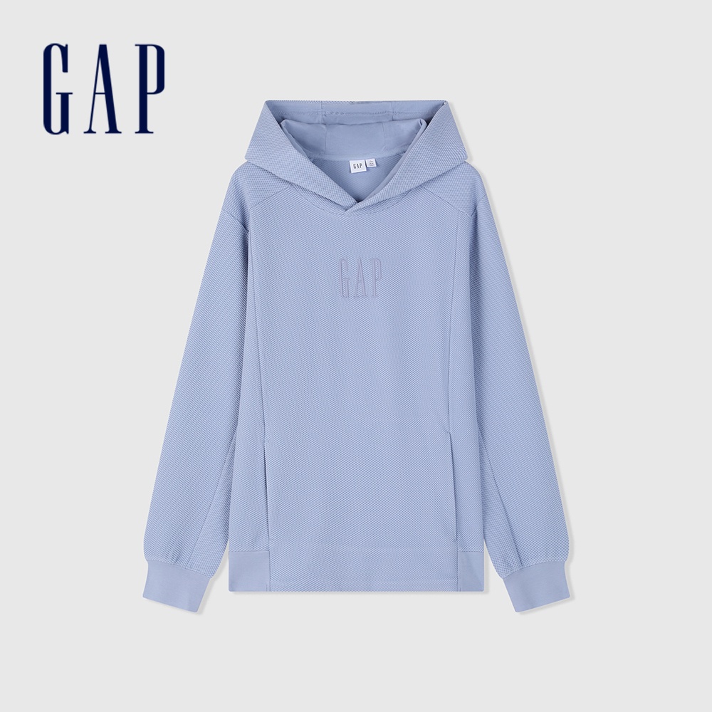 Gap 男裝 Logo帽T-天藍色(889273)