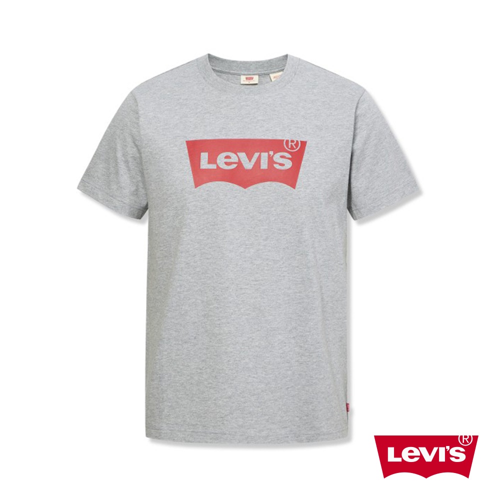 Levis 重磅短袖T恤 / 修身版型 / 經典Logo / 210GSM厚棉 灰 男款 A4391-0008 人氣新品