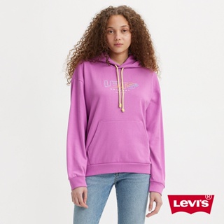 Levis 寬鬆版口袋帽Tee / 漸層彩色Logo / 紫 女款 A6069-0007 熱賣單品